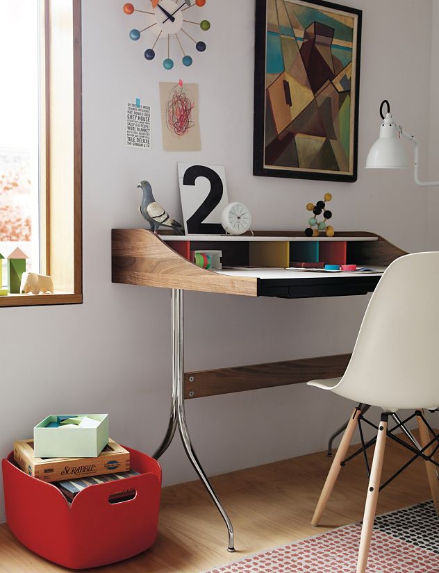 办公台|时尚大班台|办公家具|设计师家具|纳尔逊™Swag Leg办公桌